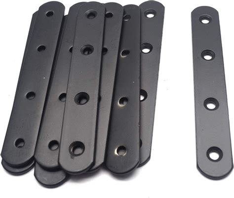 flat long metal brackets|flat metal brace with holes.